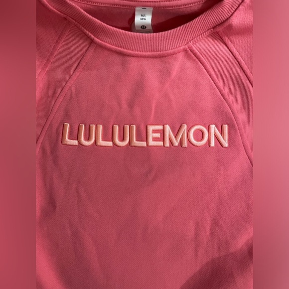 NEW Lululemon Scuba Oversized Wordmark Pullover Sweatshirt Sakure Pink M/L - Picture 13 of 13